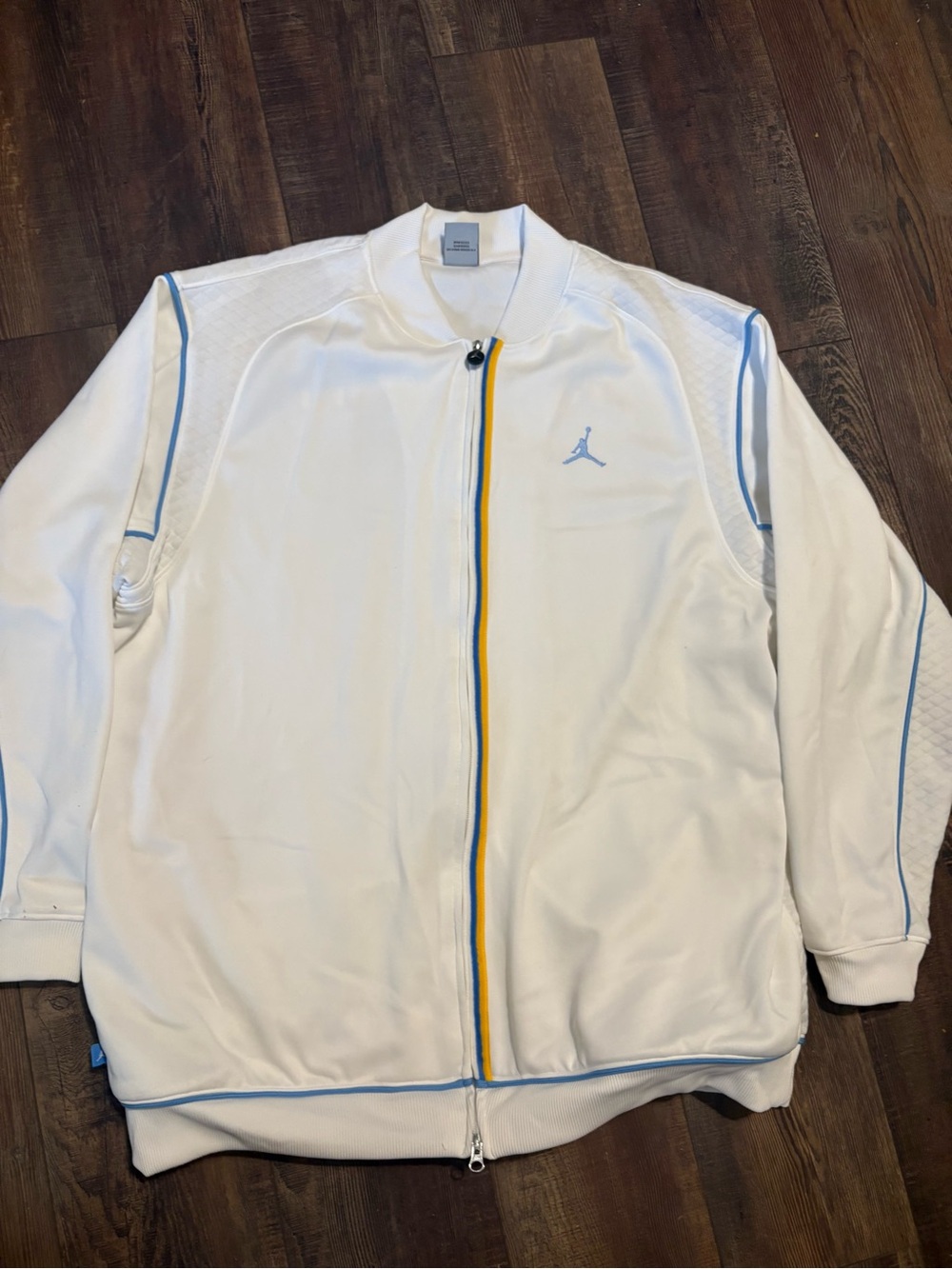 Vintage Jordan Carmelo Anthony Melo Tracksuit Jacket Pants White Blue Yellow XXL